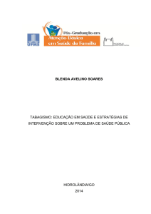 BLENDA AVELINO SOARES TABAGISMO: EDUCAÇÃO EM SAÚDE