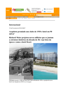Internacional Arquiteto premiado une clube de 1930 e hotel em 90
