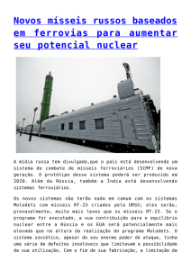 Novos mísseis russos baseados em ferrovias para aumentar seu