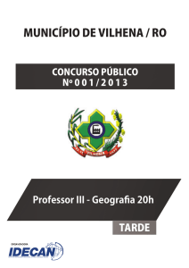 professor iii - geografia 20 h