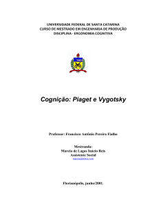Cognição: Piaget e Vygotsky