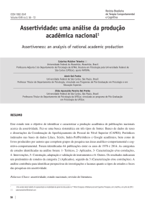 Assertividade: uma análise da produção acadêmica nacional1