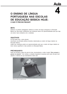 o ensino de língua portuguesa nas escolas de educação