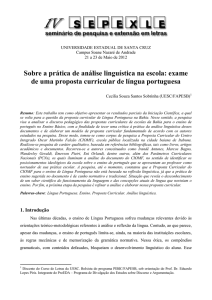 Sobre a prática de análise linguística na escola: exame de