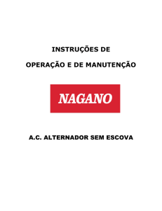 INSTRUÇÕES DE OPERAÇÃO E DE MANUTENÇÃO