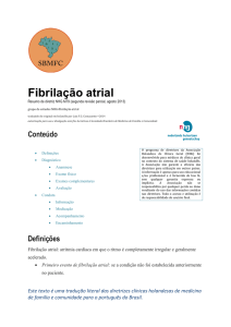 Fibrilação atrial - Sociedade Brasileira de Medicina de Família e