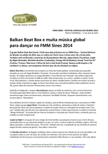 Balkan Beat Box e muita música global para dançar no FMM Sines