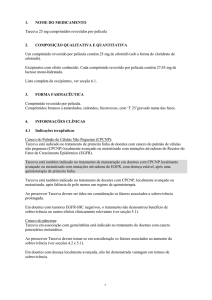 RCM de Tarceva com alterações destacadas