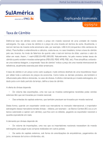 Taxa de Câmbio Explicando Economês 03/05/12