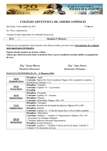 COLÉGIO ADVENTISTA DE AMERICANÓPOLIS