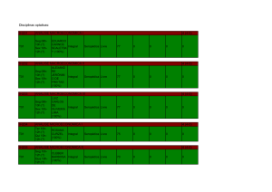 Disciplinas optativas: IH201 4 (4-0) IH202 4 (4-0) IH203 4 (4-0