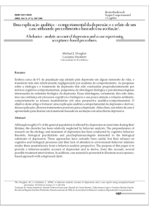 Uma explicação analítico-comportamental da depressão e o