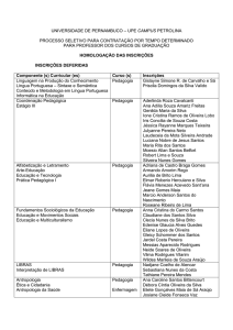Inscrições Homologadas_Seleção 2015.1