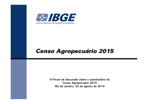 Censo Agropecuário 2015