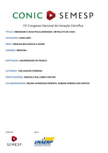 TÍTULO: OBESIDADE E SUAS PECULIARIDADES: UM RELATO DE