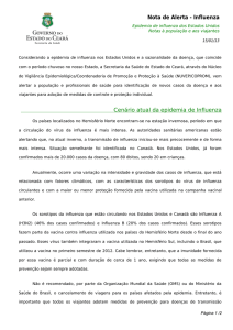 Nota de Alerta - Secretaria da Saúde do Estado do Ceará