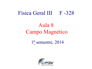 Física Geral III F -328 Aula 8 Campo Magnético