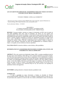 levantamento de espécies de angiospermas - Área do Aluno