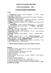 INSTITUTO DIVINA PASTORA LISTA DE MATERIAL