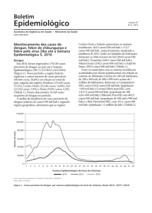 Boletim Epidemiológico - Dengue Chikungunya Zika