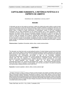 capitalismo humanista, a retórica patética e o espírito de omertá