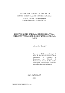 BEHAVIORISMO RADICAL, ÉTICA E POLÍTICA