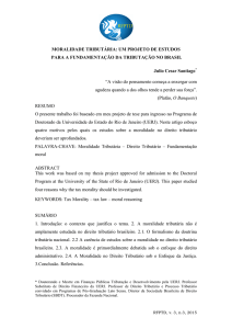 Moralidade Tributária - uma nova fundamentação para o direito