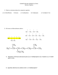 03 Exercícios de nomenclatura orgânica 3ºBI