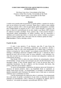 O DISCURSO MIDIÁTICO DO AQUECIMENTO GLOBAL