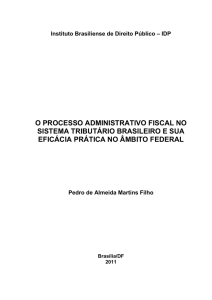 o processo administrativo fiscal no sistema tributário brasileiro