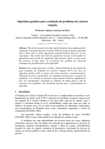 Algoritmo genético para resolução do problema do caixeiro