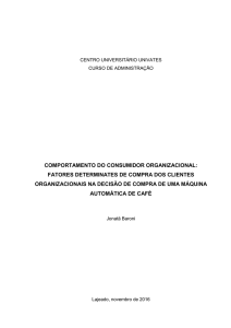 comportamento do consumidor organizacional