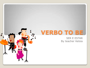 verbo to be - Blog dos Professores