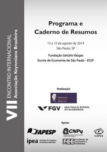 Programa e Caderno de Resumos - Associação Keynesiana Brasileira