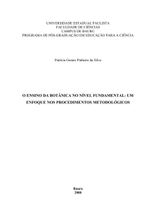 O ensino da botânica no nível fundamental