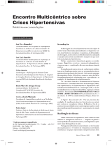 Crises Hipertensivas - Sociedade Brasileira de Hipertensão