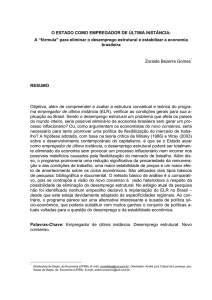 O ESTADO COMO EMPREGADOR DE ÚLTIMA INSTÂNCIA: A