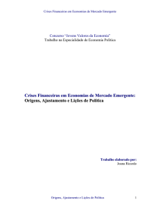 crises financeiras em economias de mercado emergente