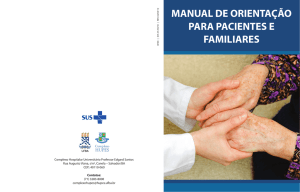 Manual de orientações para pacientes e - Complexo HUPES