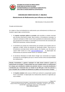 Abastecimento de Medicamentos para Influenza aos