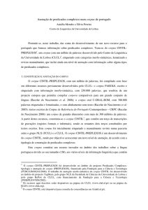 Anotação de predicados complexos num corpus de português