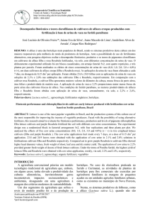 Desempenho fitotécnico e teores clorofilianos de cultivares de