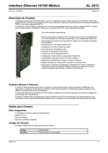 Interface Ethernet 10/100 Mbits/s AL-3412