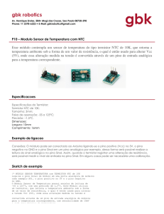 P10 - Modulo Sensor de Temperatura com NTC