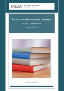 RESULTADOS ESCOLARES POR DISCIPLINA – 2.º Ciclo