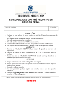 Especialidades com Pré-requisito em Cirurgia Geral