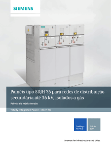 Painéis tipo 8DJH 36 para redes de distribuição secundária até 36