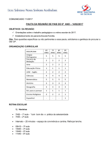 Pauta – 6ºs anos - Liceu Salesiano