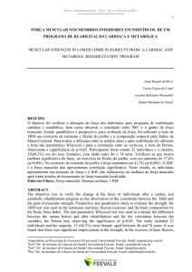 FORÇA MUSCULAR NOS MEMBROS INFERIORES EM