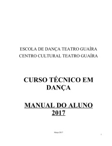 Manual do Aluno  - Escola de Dança Teatro Guaíra